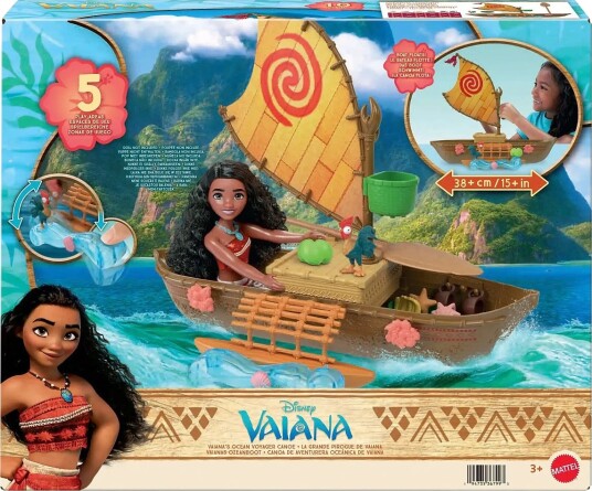 Disney Princess Disney Vaiana Floating Ocean Voyager Canoe Playset With 5 Play Areas 9 Accessories & Animal Figure Multi/patterned ONE SIZE Disney Princess Disney Vaiana Floating Ocean Voyager Canoe Playset With 5 Play Areas 9 Accessories & Animal Figure Multi/patterned ONE SIZE