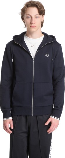 Fred Perry Hooded Zip Sweatshirt - Navy - L