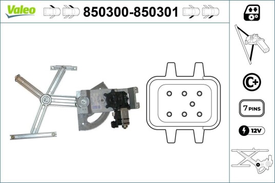 Vindusheis VALEO 850300 Vindusheis VALEO 850300