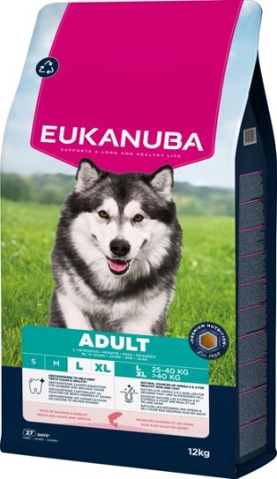 Eukanuba Hundefôr til Store Raser Laks og Bygg 12 kg