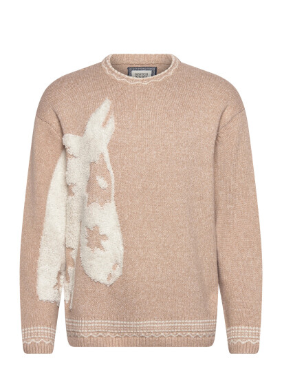 Scotch & Soda Loosefit Jacquard Pullover Beige XL Scotch & Soda Loosefit Jacquard Pullover Beige XL