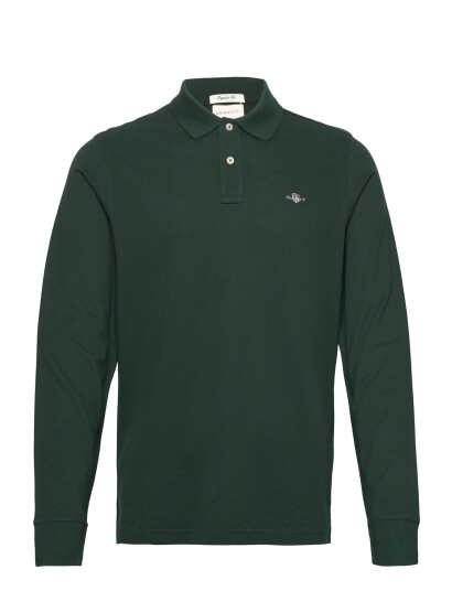 GANT Reg Shield Ls Pique Rugger - Green - L GANT Reg Shield Ls Pique Rugger - Green - L