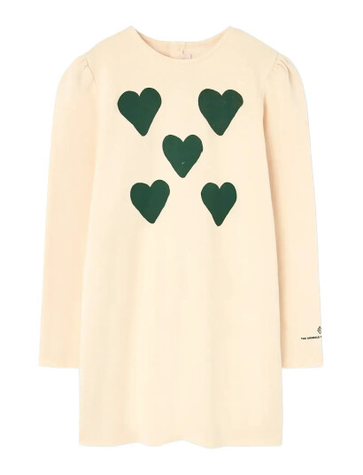 THE ANIMALS OBSERVATORY Hearts Flan Yellow Buf Dress Kräm 6 Y THE ANIMALS OBSERVATORY Hearts Flan Yellow Buf Dress Kräm 6 Y