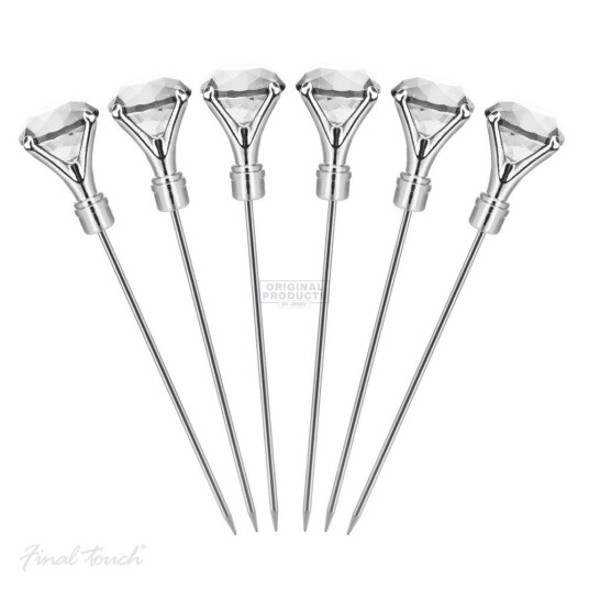 Diamant cocktailpinner 6 pakning Final Touch