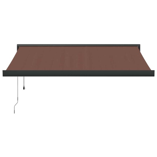 Automatisk uttrekkbar markise brun 350x250 cm