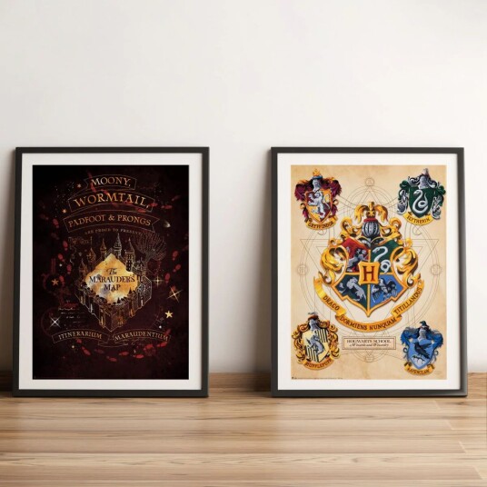 Harry Potter Plakat 52 x 38 cm Crests & Marauders 2-pk Harry Potter Plakat 52 x 38 cm Crests & Marauders 2-pk