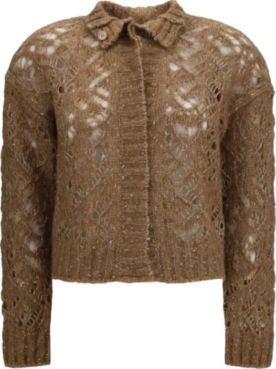 Max Mara Dame Strikkevarer Brun S,