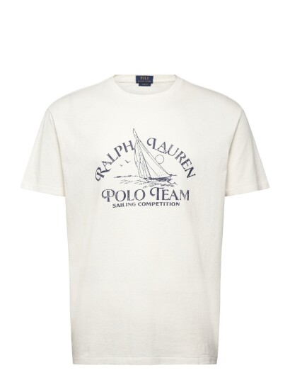 Polo Ralph Lauren Classic Fit Jersey Graphic T Shirt   White   XL