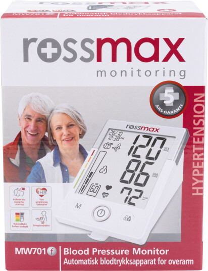 Rossmax blodtrykksapparat til overarm 1 stk