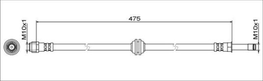Bremseslange METZGER 4111773 Bremseslange METZGER 4111773