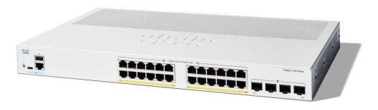 Cisco Catalyst 1300-24P-4G - Switch - L3 - Styrt - 24 X 10/100/1000 (Poe+) + 4 X 1 Gigabit Sfp - Rackmonterbar - Poe+ (195 W)