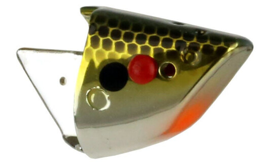 Hurricane Bait Head agnskaller, 3 stk - Golden Shad Chrome
