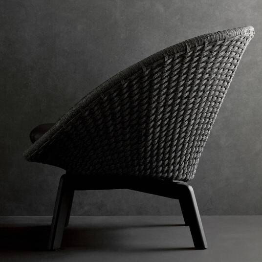 Cane line Peacock Loungestol Svart Cane line Peacock Loungestol Svart