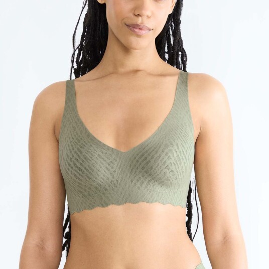 Sloggi BH ZERO Feel Bliss Soft Bra Grønn/Khaki Medium Dame