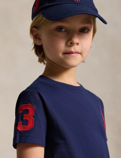 Ralph Lauren Kids Big Pony Cotton Jersey Tee Navy 102-108