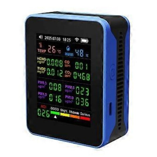 Tuya WiFi 16 i 1 Luftkvalitetsmåler PM2.5 HCHO TVOC CO2 A