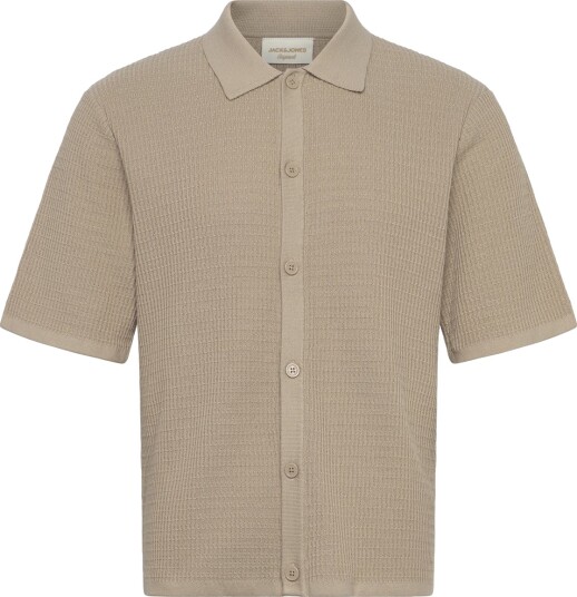 Jack & Jones Jormontauk Knit Ss Polo Beige L