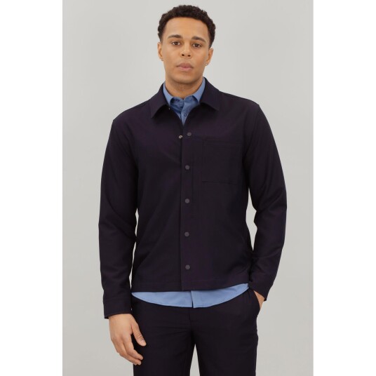 Samuel LS Shirt Dark Navy M Dressy stretch overshirt