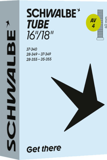 Schwalbe slange 16/18"x1,10-1,50 (28/37-340/355) 40mm bilventil
