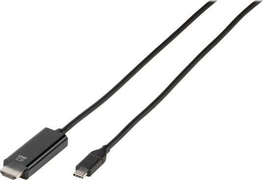 Vivanco Adapterkabel 24 Pin Usb C Hann Til Hdmi Hunn 1.5 M Svart 4K 60Hz Støtte