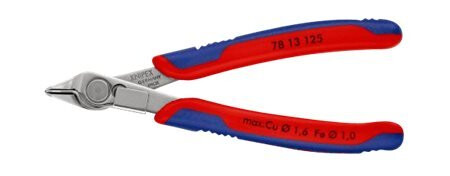 Knipex 125 mm Avbitertang Electronic Super Knips Stål - Blå/Rød