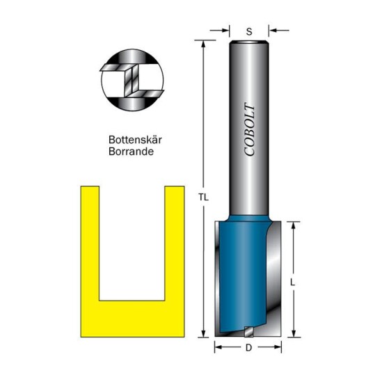 Cobolt 303-135B Notfres D=35 L=35 TL=100 Maskintilbehør & forbruk