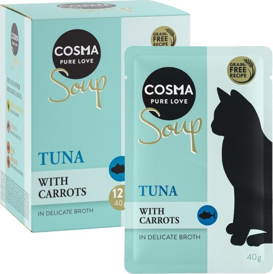Cosma Soup Tunfisk Med Gulrot 48 X 40 G Cosma Soup Tunfisk Med Gulrot 48 X 40 G