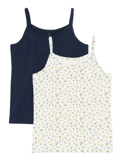 The New Tnthe New Strap Top 2 Pack Navy 110/116 The New Tnthe New Strap Top 2 Pack Navy 110/116