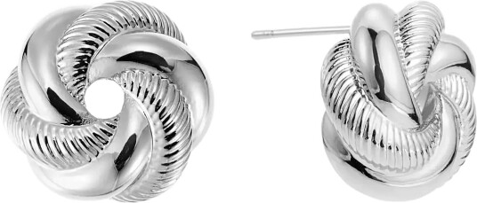 By Jolima Embrace Earring   Silver   ONE SIZE 2 cm