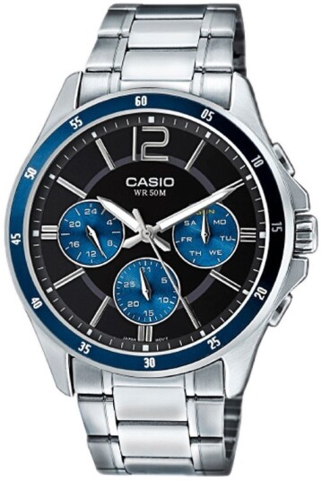 Casio Herreklokke MTP 1374D 2AVDF Classic Sort/Stål Ø43.5 mm