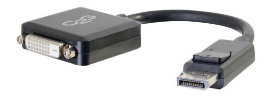 C2G 8in DisplayPort to DVI-D Adapter - DP to DVI D Adapter - Black - M/F - video adapter