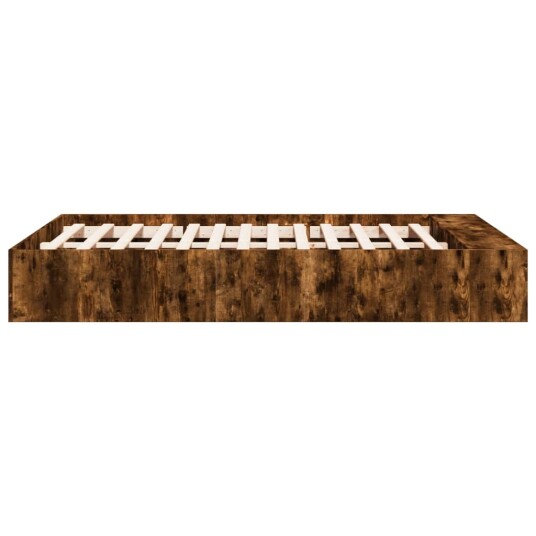 Sengeramme røkt eik 135x190 cm konstruert tre 8721102622441