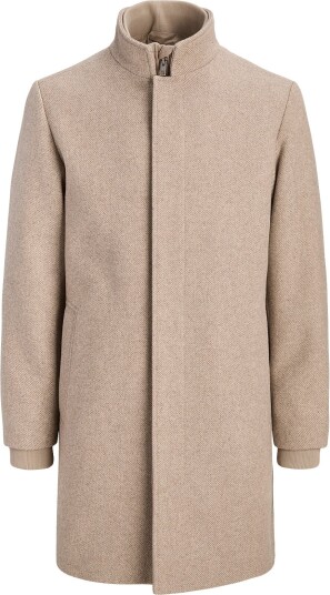 Jack & Jones Jjemelton Wool Blend Coat Aw26 Sn GREIGE M