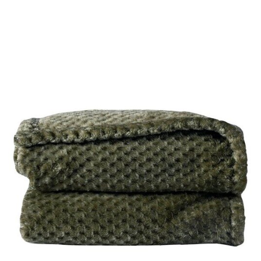 Sagaform Anni fleece teppe 130x170 cm grønn Sagaform Anni fleece teppe 130x170 cm grønn