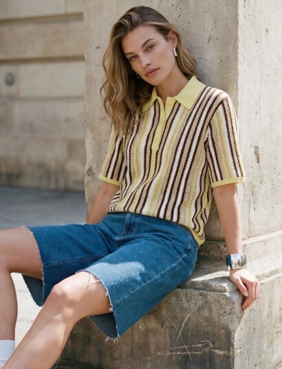 Minus Mskatie Knit T Shirt Yellow XXL Minus Mskatie Knit T Shirt Yellow XXL