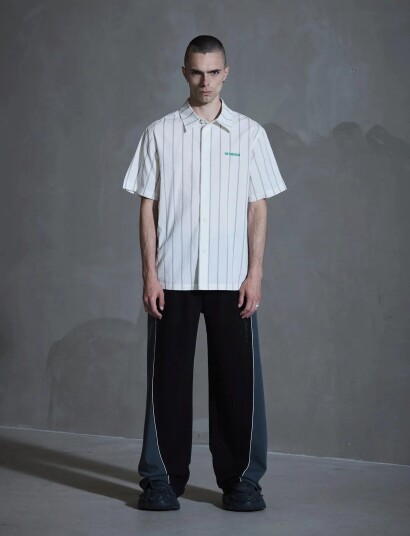 HAN Kjøbenhavn Retro Short Sleeve Shirt   Green   M