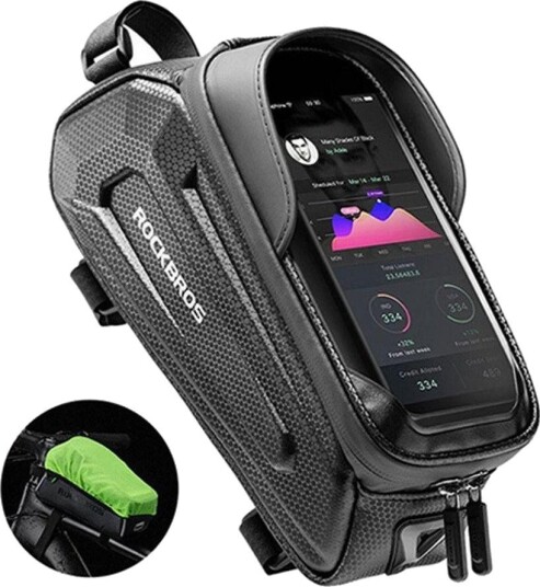 Sykkelveske Rockbros B68 med mobilholder 1,5 L svart