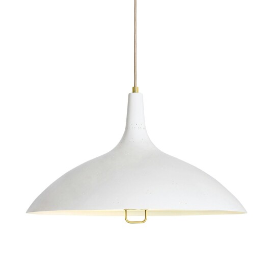 1965 Taklampe Messing/ Hvit