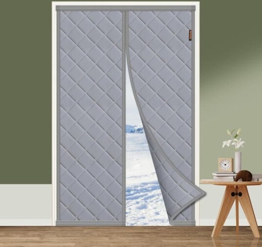 Termisk isolert dørgardin 100 x 210 cm anti kulde vanntett