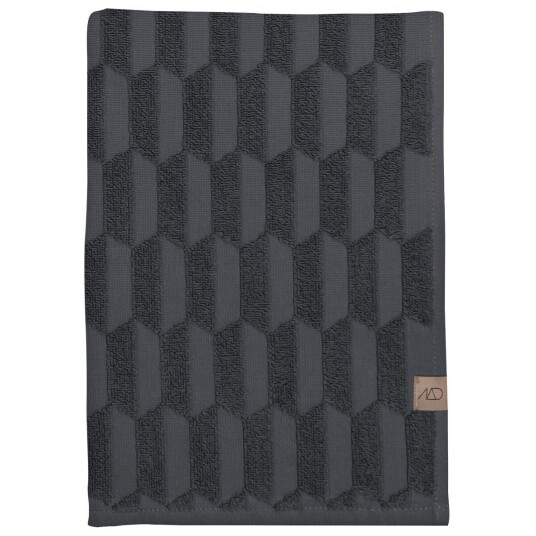 Mette Ditmer Geo badehåndkle 70 x 133 cm Anthracite