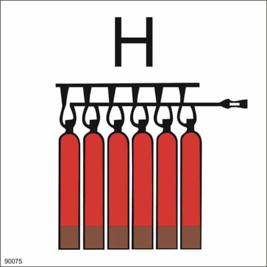 FIXED HALON FIRE EXTINGUISHING BATTERY 15X15CM Alu-plate 15x15cm