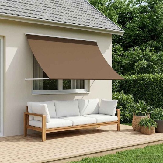 vidaXL Markise Gråbrun 200 x 150 cm 180 g / m² Polyester med PU belegg