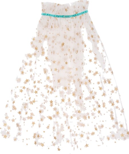 Meri Meri Kostymer White Star Tulle Cape Meri Meri OneSize Kostymer Hvit 222120-NC