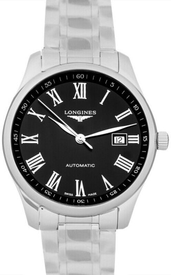 Longines Herreklokke L2.893.4.59.6 Master Sort/Stål Ø42 mm Longines Herreklokke L2.893.4.59.6 Master Sort/Stål Ø42 mm