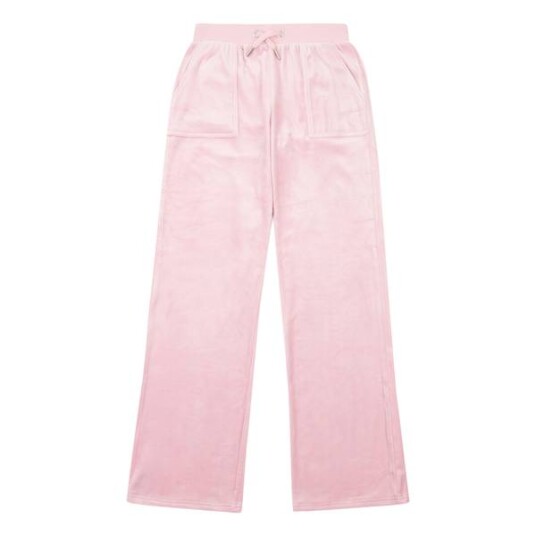 Juicy Couture Tonal embro pocket wide leg bukse - pink nectar