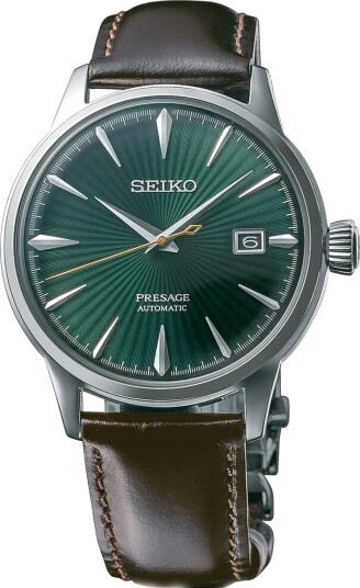 Seiko, Presage Cocktail Time Automatic herreklokke med brun skinnrem
