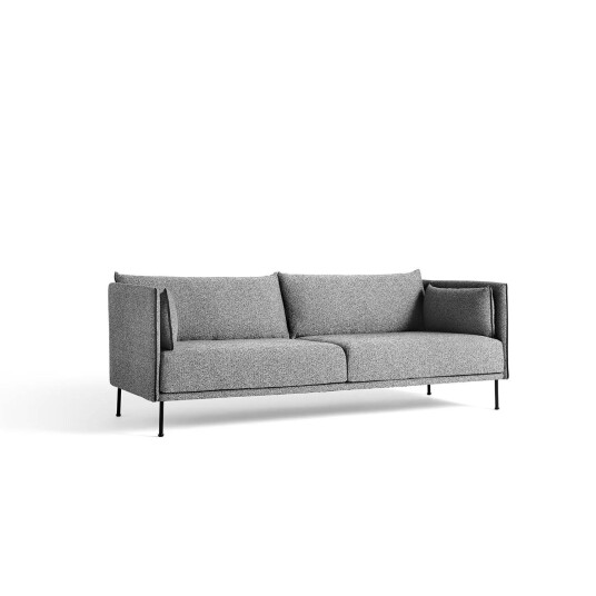 Hay Silhouette Sofa 3 Seater Olavi 03/Black Piping/Steel