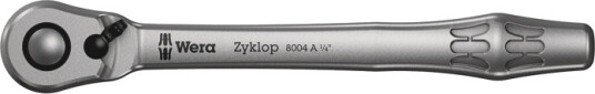 Wera 8004 A Zyklop 1/4" Skrallehåndtak i Metall, 141 mm