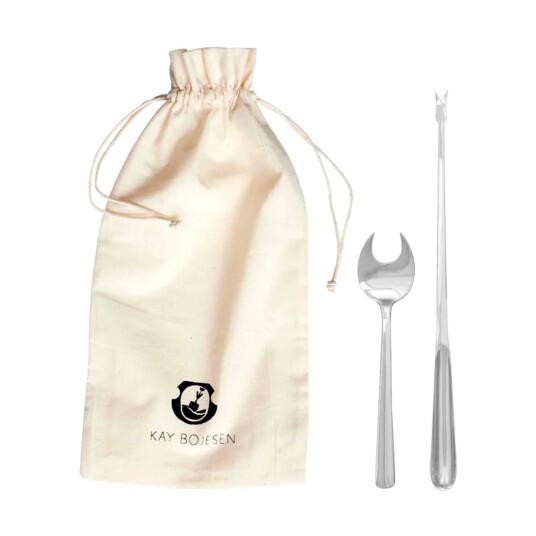 Kay Bojesen Grand Prix skalldyrbestikk 8 deler Polished steel