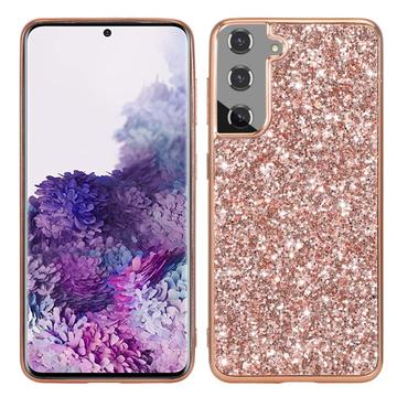 Samsung Galaxy S24+ Glitter Series Hybrid-deksel Roségull